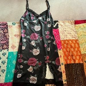 Lace trim slip dress